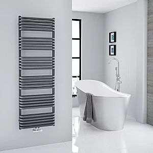 Milano Bow DBar Heated Towel Rail Choice of Size and Finish
