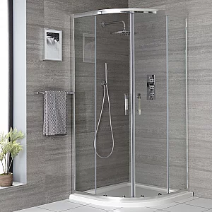 Milano Portland Quadrant Shower Enclosure with Tray 900mm