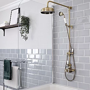 Milano Elizabeth Traditional Exposed Thermostatic Shower with Grand Rigid Riser Rail Choice of Bath Spout and Finish