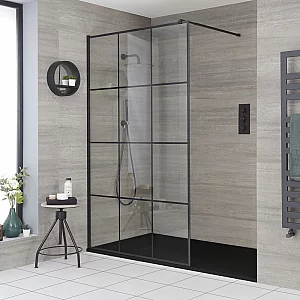 Milano Barq WalkIn Shower Enclosure with Anthracite Slate Tray 1200mm x 900mm