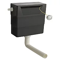 Milano Black Recessed Concealed Universal Access Cistern for Back To Wall Toilet Pan