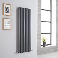 Milano Aruba Vertical Designer Radiator Single Panel 1400mm x 472mm Anthracite