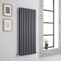 Milano Aruba Vertical Designer Radiator Double Panel 1400mm x 590mm Anthracite