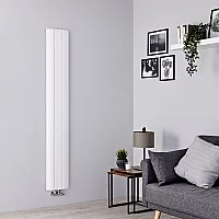 Milano Skye Aluminium White Vertical Designer Radiator 1600mm x 280mm