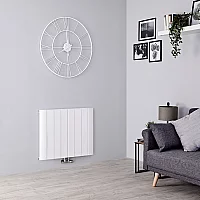 Milano Skye Aluminium White Horizontal Designer Radiator 600mm x 755mm