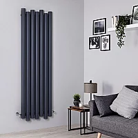 Milano Motus Aluminium Anthracite Vertical Designer Radiator 1800mm x 550mm Single Panel