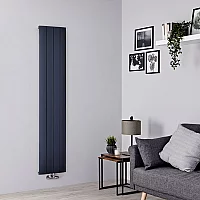 Milano Skye Aluminium Anthracite Vertical Designer Radiator 1600mm x 375mm Single Panel