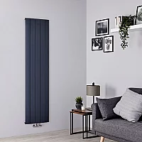 Milano Skye Aluminium Anthracite Vertical Designer Radiator 1800mm x 470mm Single Panel