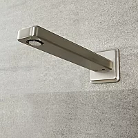 Milano Ashurst Wall Mounted Basin or Bath Spout Brushed Nickel