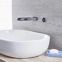 Milano Parade Digital Wall Mounted Bath or Basin Mixer Tap Chrome