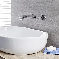 Milano Razor Digital Wall Mounted Bath or Basin Mixer Tap Chrome