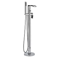 Milano Razor Modern Freestanding Bath Shower Mixer Tap with Hand Shower Chrome