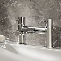Milano Otto Modern Bath Filler Mixer Tap Chrome