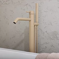 Milano Elements Modern Freestanding Bath Shower Mixer Tap Sand