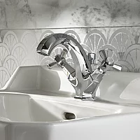 Milano Earlham Art Deco Mono Basin Mixer Tap Chrome