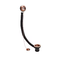 Milano Elizabeth Traditional Bath Waste with Chain Brushed Copper