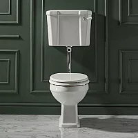 Milano Richmond Traditional Low Level Toilet with Cistern Chrome Flush Kit and White Seat