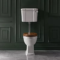 Milano Richmond Traditional Low Level Toilet with Cistern Choice of Flush Kit Finish and Seat
