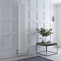 Milano Windsor Vertical Traditional Column Radiator with Feet 2 Column 1800mm x 380mm White