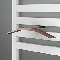 Lazzarini Way Aluminium and Teak EasyInstall Magnetic Towel Hanger