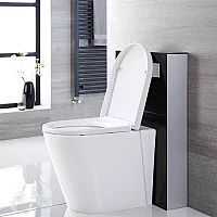 Milano Arca Black 500mm Back to Wall WC Unit Excluding Pan