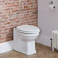 Milano Richmond Traditional Back to Wall Toilet and White Seat Choice of Finish