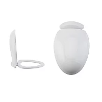 Milano Mellor White Soft Close Top Fix Toilet Seat