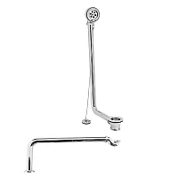 Milano Elizabeth Traditional Luxury Chrome Exposed Bath Waste and Seal Trap