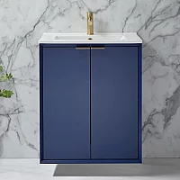 Milano Edge 610mm Wall Hung Modern Vanity Unit with Basin Choice of Finish and Handles