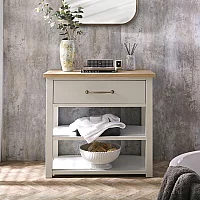 Milano Henley Antique White 840mm Traditional Vanity Unit with Classic TBar Aged Gold Handle