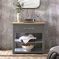 Milano Henley Light Grey 840mm Vanity Unit with Classic TBar Chrome Handle
