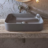 Milano Elements Pebble Rectangular Countertop Basin 505mm x 370mm No TapHoles