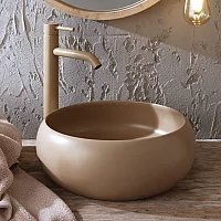 Milano Elements Sand Round Countertop Basin 360mm No TapHoles