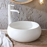 Milano Elements Chalk Round Countertop Basin 360mm No TapHoles