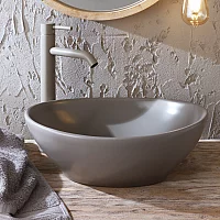 Milano Elements Pebble Oval Countertop Basin 405mm x 330mm No TapHoles