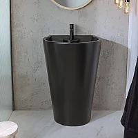 Milano Elements Graphite Freestanding Basin 535mm x 480mm 1 Tap Hole
