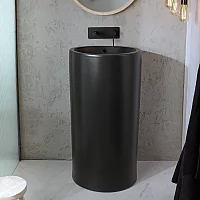 Milano Elements Graphite Freestanding Basin 460mm x 445mm No TapHoles