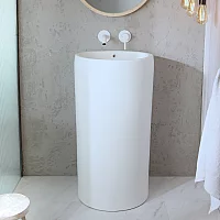 Milano Elements Chalk Freestanding Basin 460mm x 445mm No TapHoles