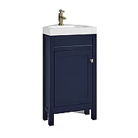 Milano Aston 450mm Traditional Cloakroom Corner Vanity Unit with Basin Choice of Finish and Handles