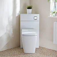 Milano Lurus Modern Corner WC Unit with Longton Back to Wall Toilet Choice of Finish