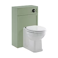 Milano Thornton Pastel Green Traditional WC Unit with Richmond Back to Wall Toilet Black Flush and White Seat