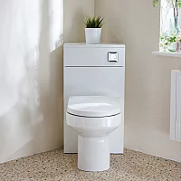 Milano Lurus Modern Corner WC Unit with Ballam Back to Wall Toilet Choice of Finish