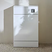 Milano Lurus White Modern 500mm WC Unit Excluding Pan Chrome Flush