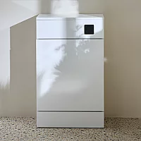 Milano Lurus White Modern 500mm WC Unit Excluding Pan Black Flush
