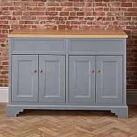 Milano Thornton Light Grey 1210mm Traditional Vanity Unit with Classic Round Aged Bronze Handles