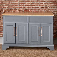 Milano Thornton Light Grey 1210mm Traditional Vanity Unit with Classic TBar Aged Bronze Handles