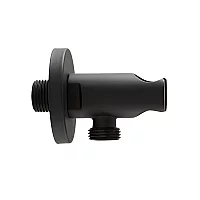 Milano Nero Round Outlet Elbow and Bracket Black