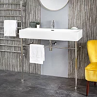 Milano Elswick 1000mm x 420mm Basin with Chrome Washstand