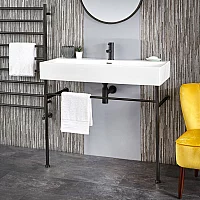 Milano Elswick 1000mm x 420mm Basin with Black Washstand