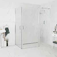 Milano Langley Traditional Hinged Double Door Corner Wet Room Shower Enclosure 760mm x 1200mm